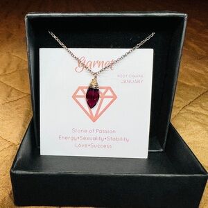 Elegant Garnet Pendant Necklace